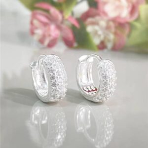 BRINCO ARGOLA CRAVEJADO CRISTAL