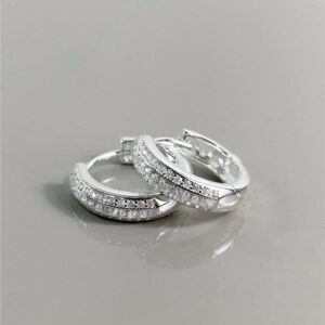BRINCO ARGOLA COM ZIRCÔNIA CRISTAL (1,4CM)