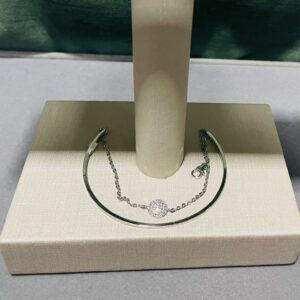 BRACELETE PINGENTE CÍRCULO CRAVEJADO