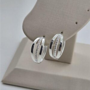 BRINCO ARGOLA C/FIOS 1,7CM CRISTAL