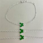 PULSEIRA ELO C/ BORBOLETA UNICA 19CM VERDE