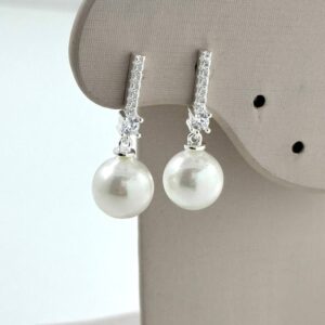 BRINCO PALITO CRAVEJADO COM PINGENTE PÉROLA