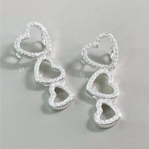 PINGENTE CASCATA DE CORAÇÃO COM ZIRCÔNIA