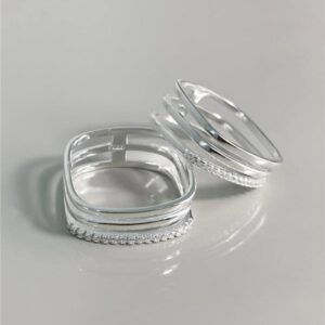 ANEL 3 FIOS LISO E ZIRCÔNIA