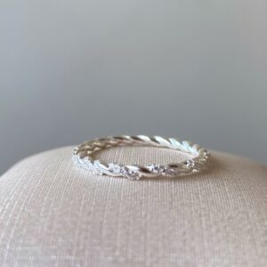 ANEL CORDA FIO COM ZIRCÔNIA CRISTAL