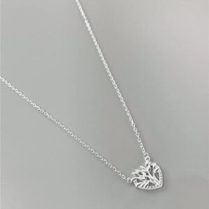 COLAR CORAÇÃO ÁRVORE DA VIDA CRAVEJADO 40CM+5CM EXT