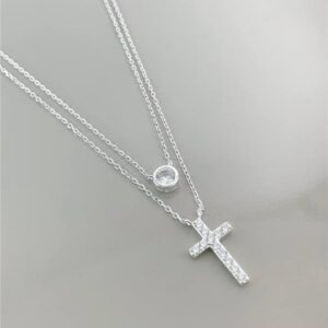 COLAR DUPLO PING CRUZ E PONTO DE LUZ 40CM+5CM EXT