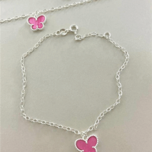 PULSEIRA PINGENTE BORBOLETA 20CM