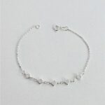 PULSEIRA TIJOLINHO LOSANGO PONTO DE LUZ 17,5CM CRISTAL