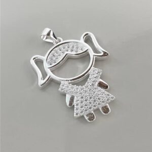 PINGENTE MENINA COM ZIRCÔNIA