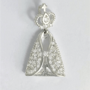 PINGENTE NOSSA SENHORA APARECIDA CRAVEJADO CRISTAL