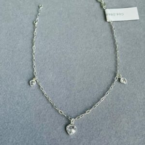 TORNOZELEIRA COM CORAÇÕES DE ZIRCÔNIA