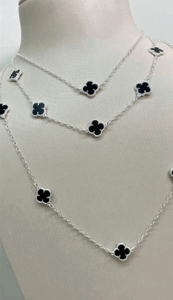 COLAR GARGANTILHA 05 TREVOS PRETO