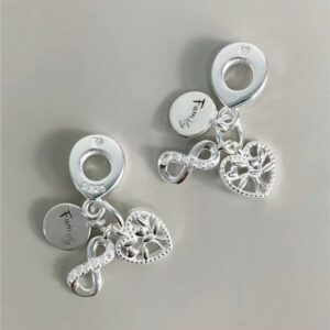 BERLOQUE CORAÇÃO, INFINITO E PLAQUINHA (FAMILY)