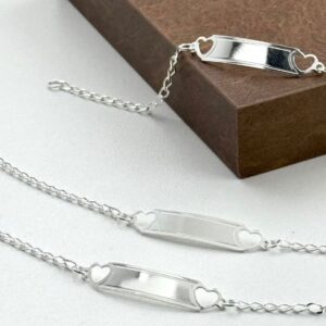 PULSEIRA INFANTIL PLAQUINHA 2 CORAÇÕES