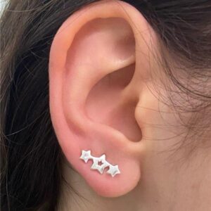 BRINCO EARCUFF 3 ESTRELAS 1,4CM