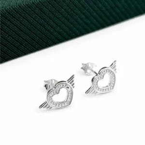 BRINCO CORAÇÃO ALADO  1,4CM X 7MM